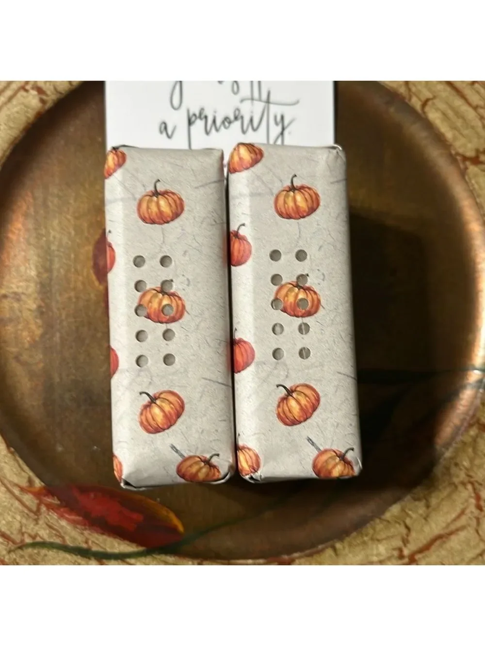 CASTELBEL LIMITED EDITION Autumn Leaves & Pumpkins Please Scented Soap Bars 2pk